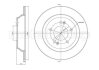 Тормозной диск задний невентилируемый Metelli 231514C (фото 1)