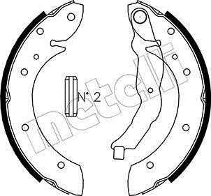Колодки тормозные барабанные, комплект Metelli 53-0015