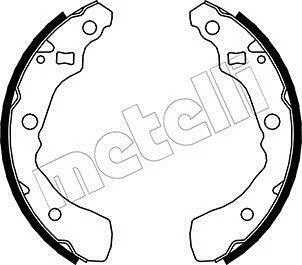 Колодки тормозные барабанные, комплект Metelli 53-0041