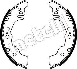 Колодки тормозные барабанные, комплект Metelli 53-0043
