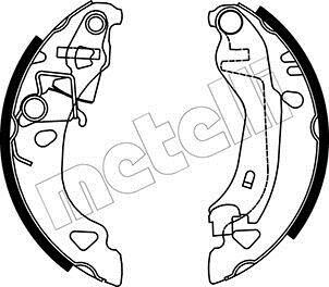 Колодки тормозные барабанные, комплект Metelli 53-0070