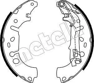 Колодки гальмівні (задні) Fiat Grande Punto/Linea/Punto/Opel Corsa D/E 05- (барабанні) (228.6x40) Metelli 53-0093 (фото 1)