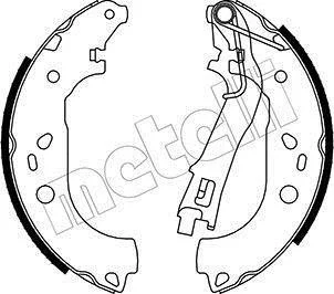 Колодки гальмівні (задні) Citroen Nemo/Fiat Fiorino/Qubo/Peugeot Bipper 08- (барабанні) (228.6x43) Metelli 53-0099 (фото 1)