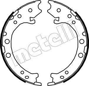 Колодки тормозные стояночного тормоза Metelli 53-0162