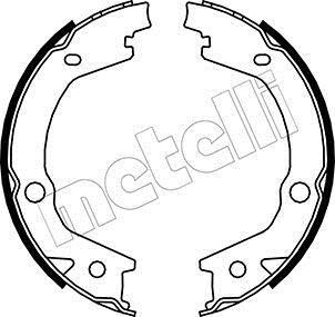 Колодки тормозные стояночного тормоза Metelli 53-0184