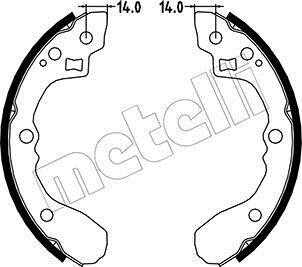 Колодки тормозные барабанные, комплект Metelli 53-0217