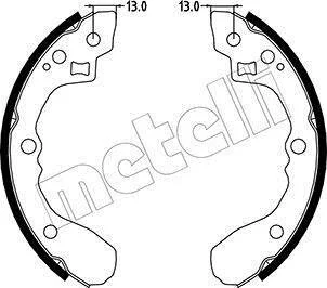 Колодки тормозные барабанные, комплект Metelli 53-0220
