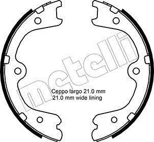 Колодки тормозные стояночного тормоза Metelli 53-0297