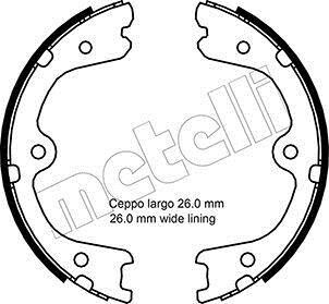 Колодки тормозные стояночного тормоза Metelli 53-0298