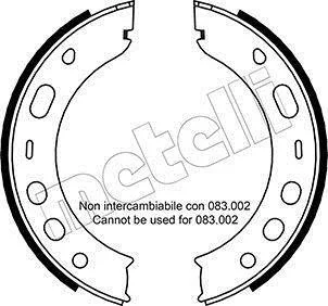 Колодки тормозные стояночного тормоза Metelli 53-0336