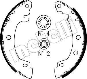 Колодки тормозные барабанные, комплект Metelli 53-0353