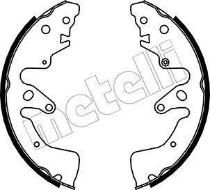 Колодки тормозные барабанные, комплект Metelli 53-0407