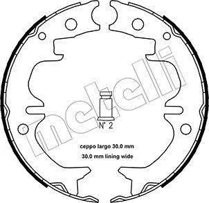 Колодки гальмівні (задні) Lexus ES/RX 91-12/Toyota Avensis/Camry/Highlander 86-18 (170x40) (барабанні) Metelli 53-0442 (фото 1)