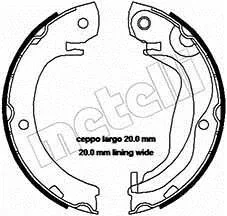 Колодки ручника Toyota Corolla 01-09/Verso 09-18 (180x32) Metelli 53-0453