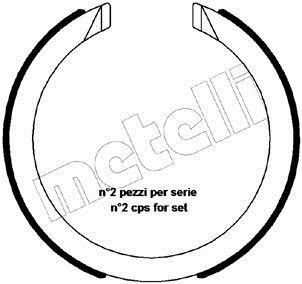 Колодки тормозные стояночного тормоза Metelli 53-0483