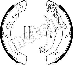Колодки тормозные барабанные, комплект Metelli 53-0490