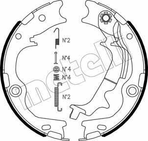 Колодки тормозные стояночного тормоза Metelli 53-0502K