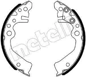 Колодки тормозные барабанные, комплект Metelli 53-0611