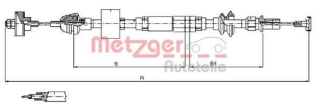 Трос сцепления METZGER 10.3159