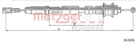 Трос сцепления METZGER 10.3291