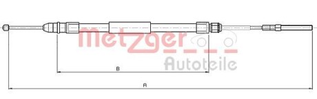 Трос ручника METZGER 10.4136