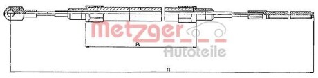 Трос ручника METZGER 10.415