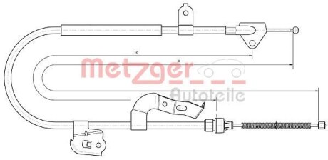 Трос ручника METZGER 10.4510