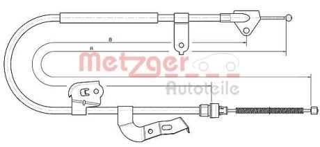 Трос ручника METZGER 10.4511