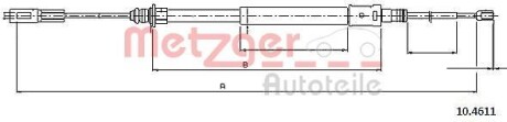 Трос ручника METZGER 10.4611