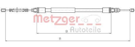 Трос ручника METZGER 10.4712 (фото 1)