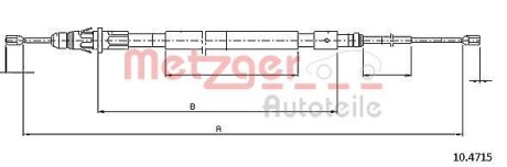 Трос ручника METZGER 10.4715