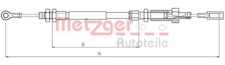 Трос ручника METZGER 10.4723