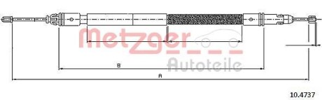 Трос ручника METZGER 10.4737