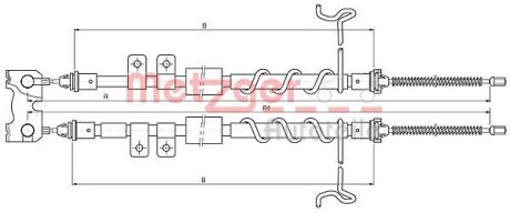 Трос ручника METZGER 10.5334