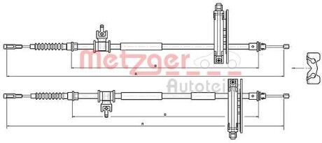 Трос ручника METZGER 10.5359