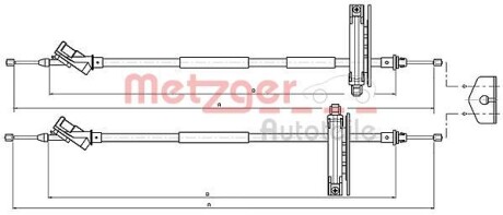 Трос ручника METZGER 10.5361