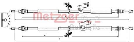 Трос ручника METZGER 10.5368