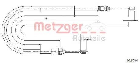 Трос ручника METZGER 10.6034