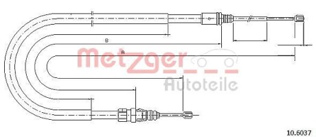 Трос ручника METZGER 10.6037