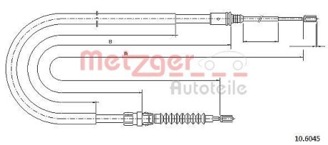 Трос ручника METZGER 10.6045