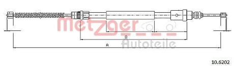 Трос ручника METZGER 10.6202