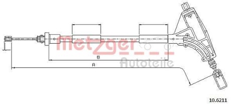 Трос ручника METZGER 10.6211