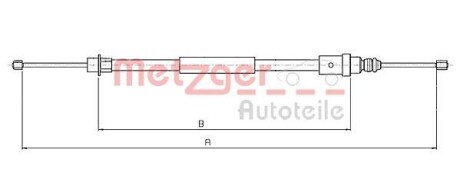 Трос ручника METZGER 10.6215