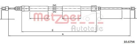 Трос ручника METZGER 10.6794