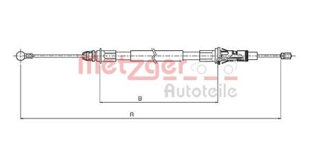 Трос ручника METZGER 10.6854