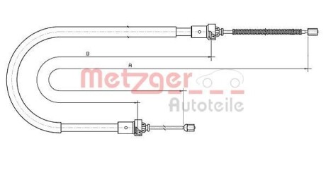 Трос ручника METZGER 10.6892