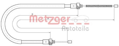 Трос ручника METZGER 10.6894