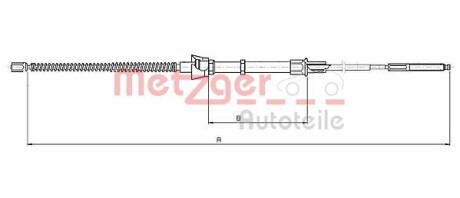 Трос ручника METZGER 10.7134