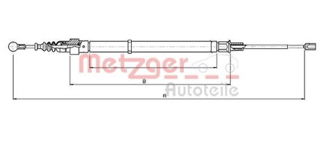 Трос ручника METZGER 10.7139