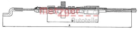 Трос ручника METZGER 10.7391